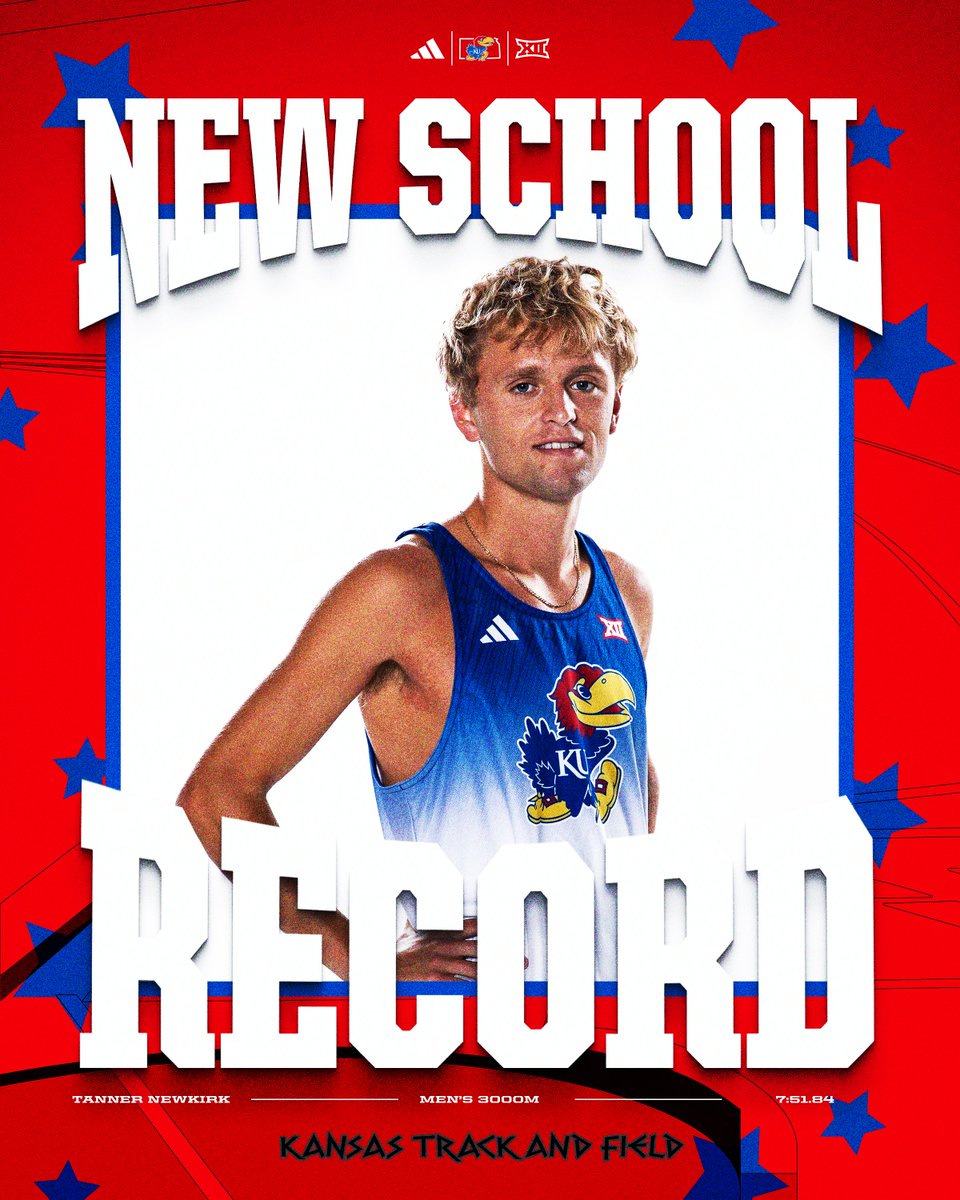 Kansas Track & Field x Cross Country (@kansastfxc) on Twitter photo Things we LOVE to see 🤯
Tanner Newkirk is the indoor men’s 3000m record holder with a time of 7:51.84 at the BU David Hemery Valentine Invitational!
#RockChalk | <a href="/tannernewkirk1/">Tanner Newkirk</a> Things we LOVE to see 🤯
Tanner Newkirk is the indoor men’s 3000m record holder with a time of 7:51.84 at the BU David Hemery Valentine Invitational!
#RockChalk | <a href="/tannernewkirk1/">Tanner Newkirk</a>