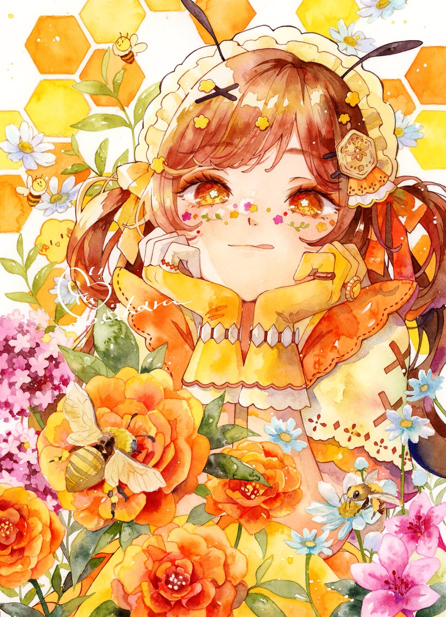💛🐝🧡
#透明水彩
