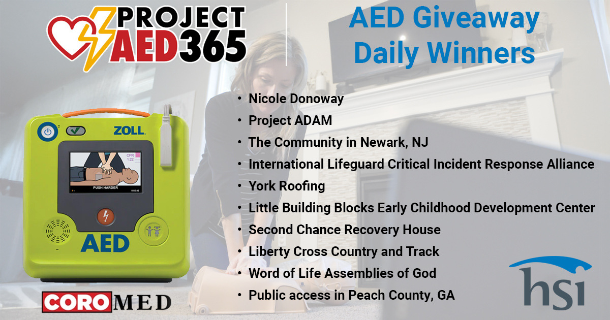 HSI_Emergency's tweet image. A Zoll AED and Remote Skills Verification training?! 🤩 Yes, please! Congrats to the daily ProjectAED365 winners!  Want to be next? Enter for your chance to win: hubs.ly/Q036QvMF0 #ProjectAED365Recipient #ProjectAED365Winner #hsiCPRtraining #AnAEDaDay
