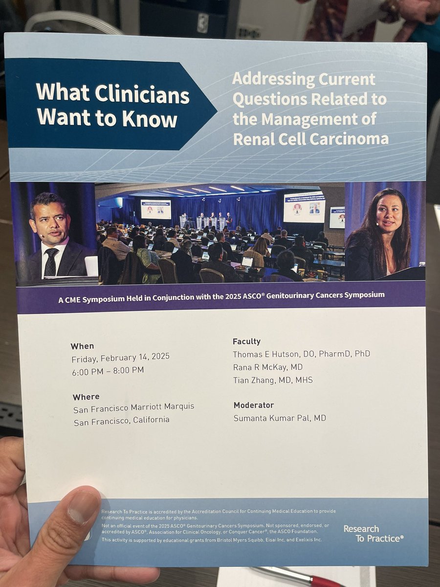 Sumanta K. Pal, MD, FASCO (@montypal) on Twitter photo Looking forward to spending the evening after a terrific day at <a href="/ASCO/">ASCO</a> #GU25 w <a href="/DrRanaMcKay/">Rana McKay, MD, FASCO</a> <a href="/TiansterZhang/">Tian Zhang, MD, MHS, FASCO (@tiansterzhangmd.bsky)</a> & <a href="/DrTHut/">Thomas Hutson, DO, PharmD, PhD FACP</a>! Come join us at 6 pm Friday evening at the <a href="/Marriott/">Marriott Hotels</a> Marquis, just down the street from Moscone! Looking forward to spending the evening after a terrific day at <a href="/ASCO/">ASCO</a> #GU25 w <a href="/DrRanaMcKay/">Rana McKay, MD, FASCO</a> <a href="/TiansterZhang/">Tian Zhang, MD, MHS, FASCO (@tiansterzhangmd.bsky)</a> & <a href="/DrTHut/">Thomas Hutson, DO, PharmD, PhD FACP</a>! Come join us at 6 pm Friday evening at the <a href="/Marriott/">Marriott Hotels</a> Marquis, just down the street from Moscone!
