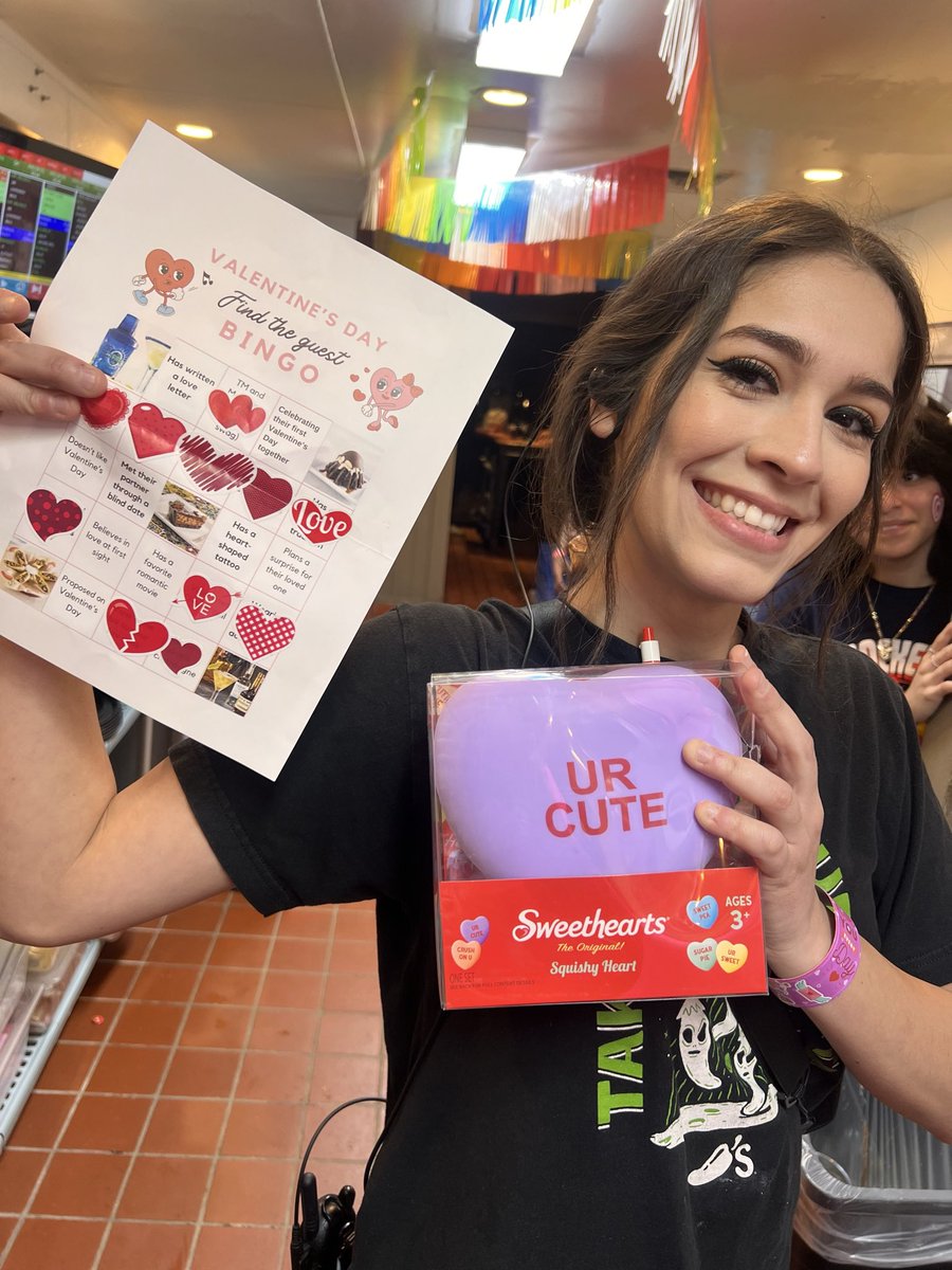 Lindsay Michelle 🌻 (@lindsayvx3) on Twitter photo We have a BINGO winner!!! Summer really enjoyed learning about her guest trips to the Luna Mansion in NM every year for Valentine’s Day before they had children. Her guests are celebrating 38 valentines days together! <a href="/Chilis/">Chili's Grill & Bar</a> <a href="/DayChelsea1104/">Chelsea Day</a> <a href="/wherry_lisa/">Lisa Wherry</a> #chilislove #WHERREA 🌶️ We have a BINGO winner!!! Summer really enjoyed learning about her guest trips to the Luna Mansion in NM every year for Valentine’s Day before they had children. Her guests are celebrating 38 valentines days together! <a href="/Chilis/">Chili's Grill & Bar</a> <a href="/DayChelsea1104/">Chelsea Day</a> <a href="/wherry_lisa/">Lisa Wherry</a> #chilislove #WHERREA 🌶️