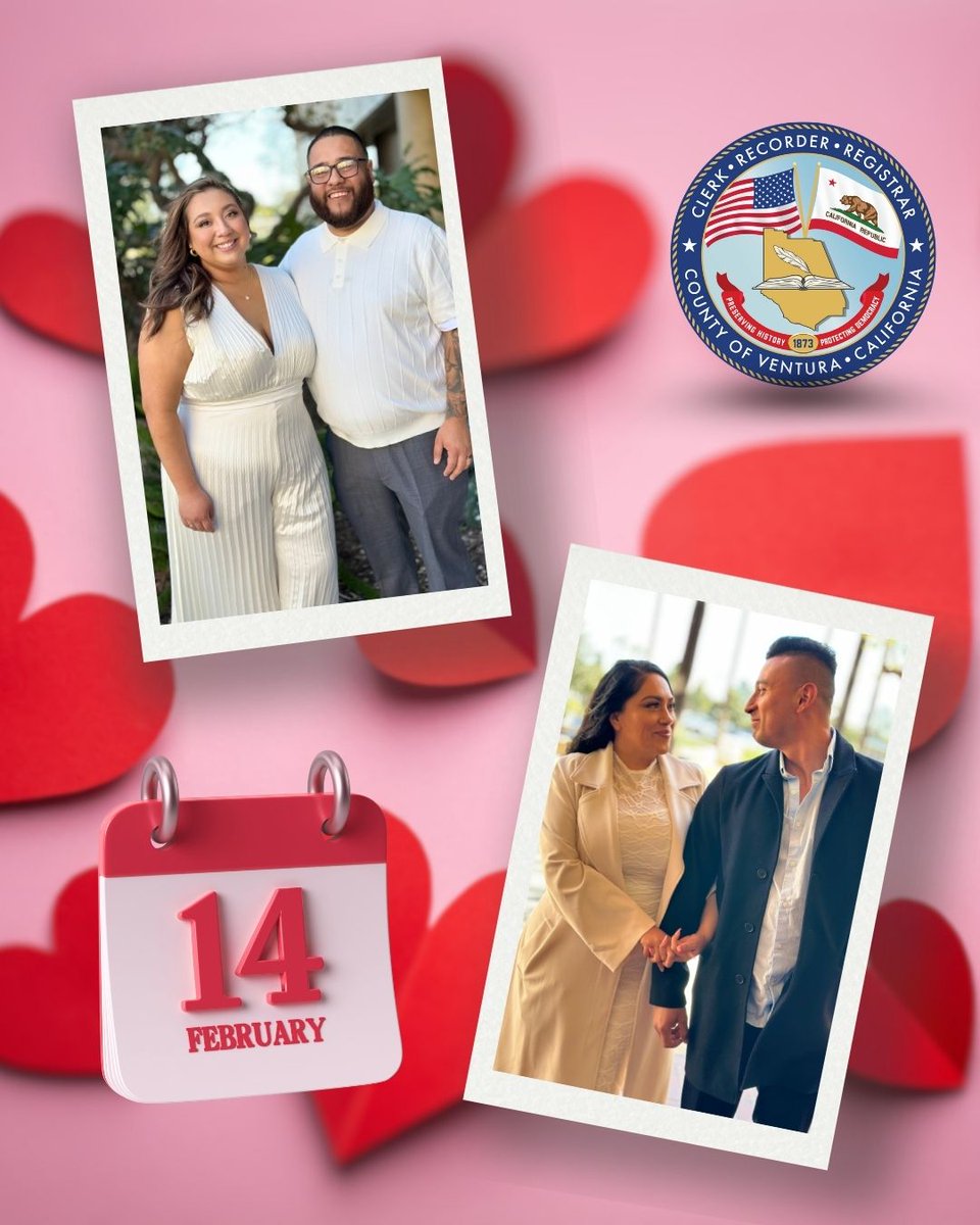 VCClerkRecorder's tweet image. We had SO many happy Valentine's Day couples this year! Congratulations to you all! Here are just a few pictures!
Best Valentine's Day yet! @CountyVentura