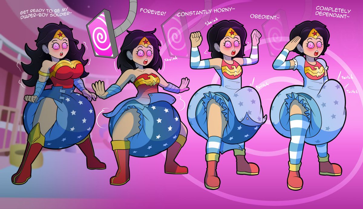 The_Sheepl's tweet photo. Comm
Wonder woman gets hit by the turn-into-horny-diaper-slave-inator
Tf sequence ensues https://t.co/nmDok2fgIn