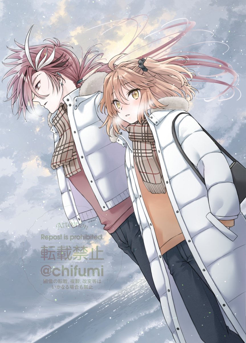 chifumi's tweet image. 高ぐだ、冬の海で。