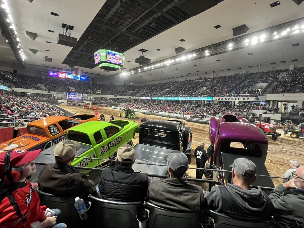 Valentine’s Day?  Wait, what?  #nationaltractorpull #louisvillefarmshow