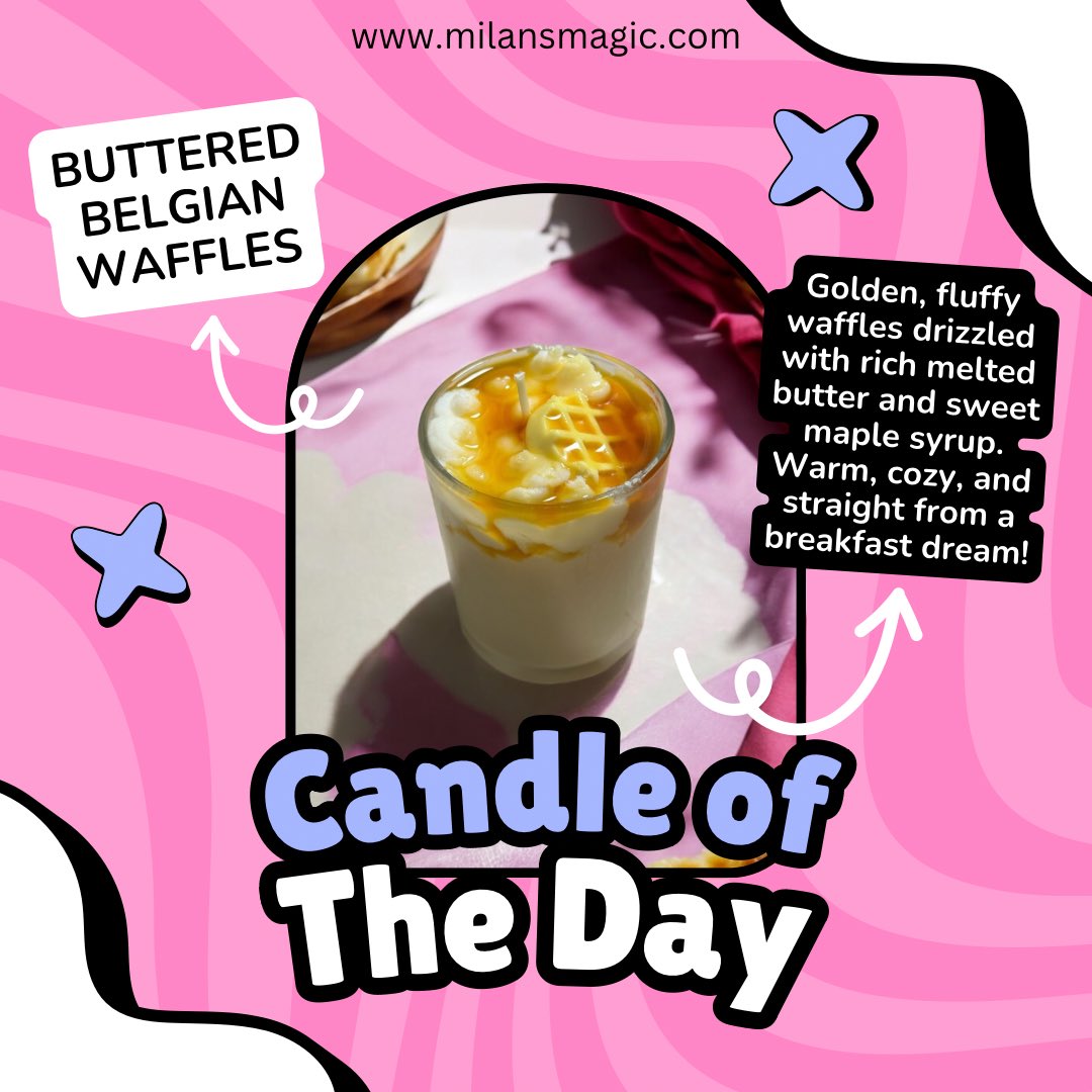 Milansmagicc's tweet photo. A Treat Without the Calories! 😍🥞 Indulge in the scent of fresh Buttered Belgian Waffles without lifting a spatula. Sweet, warm, and oh-so-delicious! 
CLICK THE LINK ⬇️

https://t.co/UQ2uB3hqEU https://t.co/FEaxumO61m
