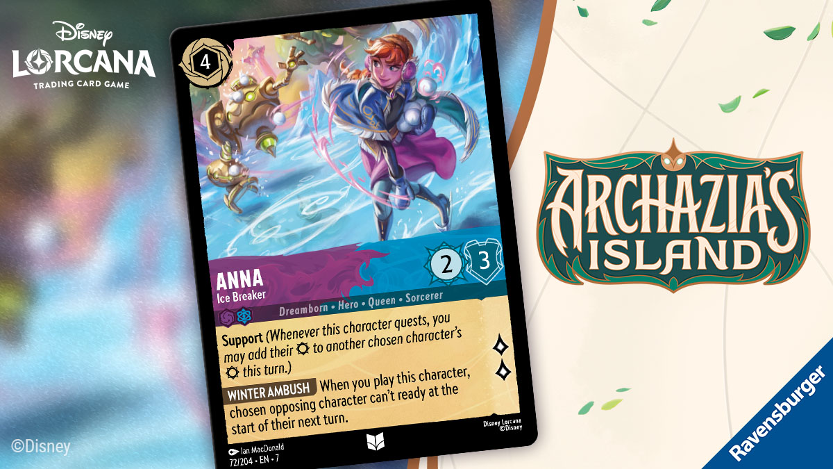 DisneyLorcana's tweet image. This Anna glimmer is there to support her friends with a helping hand or a helpful handful of snowballs. With her precise aim and clever tactics, she immediately stuns enemies, opponents, or training robots. A winter ambush indeed. disneylorcana.com
#Disney #ArchaziasIsland
