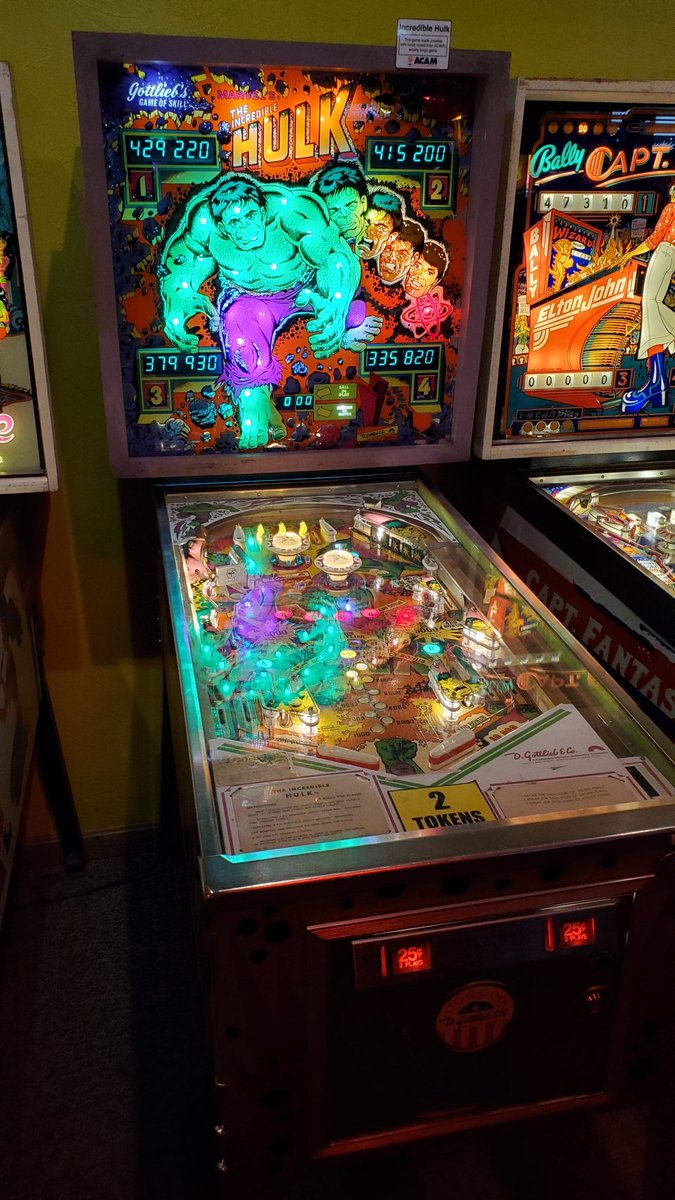 NEW to the floor! Welcome 1979's The Incredible Hulk pinball from Gottlieb! This acquisition was made possible through our fundraising, and the rebuild was a big team effort! Come check it out soon! 
#nonprofit #arcade #museum #retrogaming #pinball #pinballrestoration
