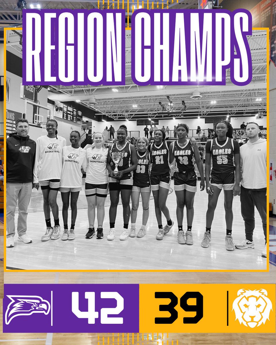 ACS_Eagle's tweet image. REGION CHAMPS! 🏆

Our ACS Lady Eagles battled to the very end and came out on top, defeating Lakeview Academy 42-39 to claim the REGION CHAMPIONSHIP!

Let’s show them some love in the comments—WE ARE THE BEST! #GoEagles #RegionChamps #ACS🏀 #ACSEagles