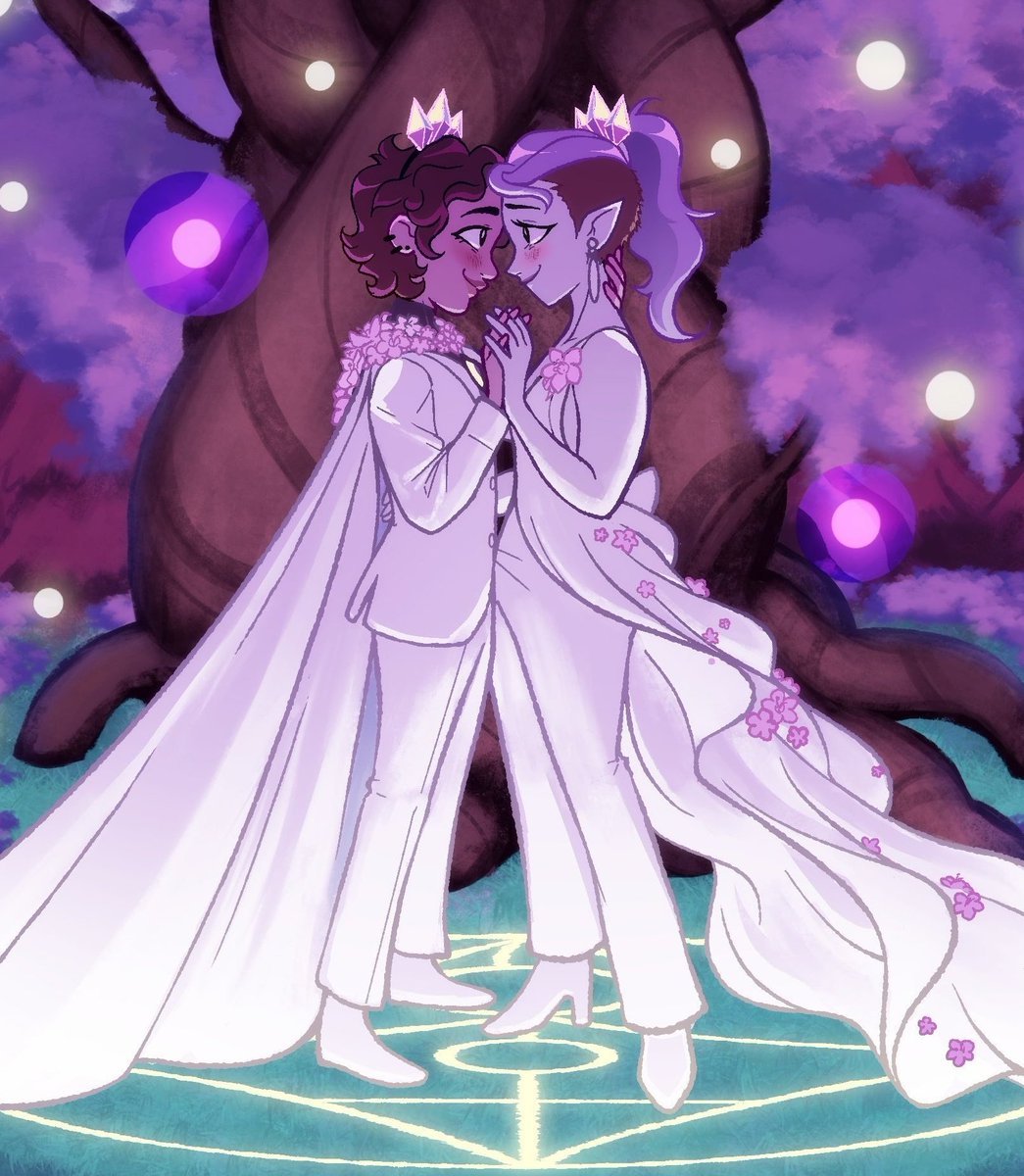kolapon_art's tweet photo. Good day to remember this crew art of the Lumity wedding 💜 (1/2) https://t.co/24nXLMJLzI