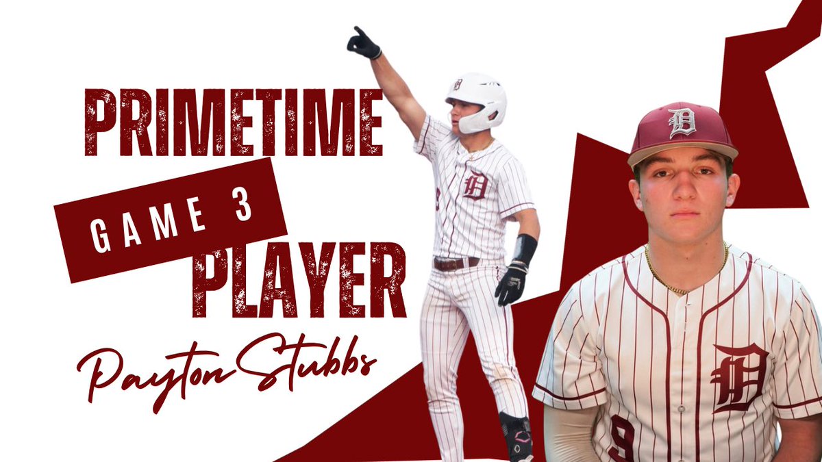 DestrehanBB's tweet photo. Primetime Player vs. SCC!
Senior Payton Stubbs tallies two more hits and another double! His 3rd double of the young season kickstarted our offense and paved the way to the W!
#PrimetimePlayer
#Mission11 https://t.co/Q4LFobYwqj