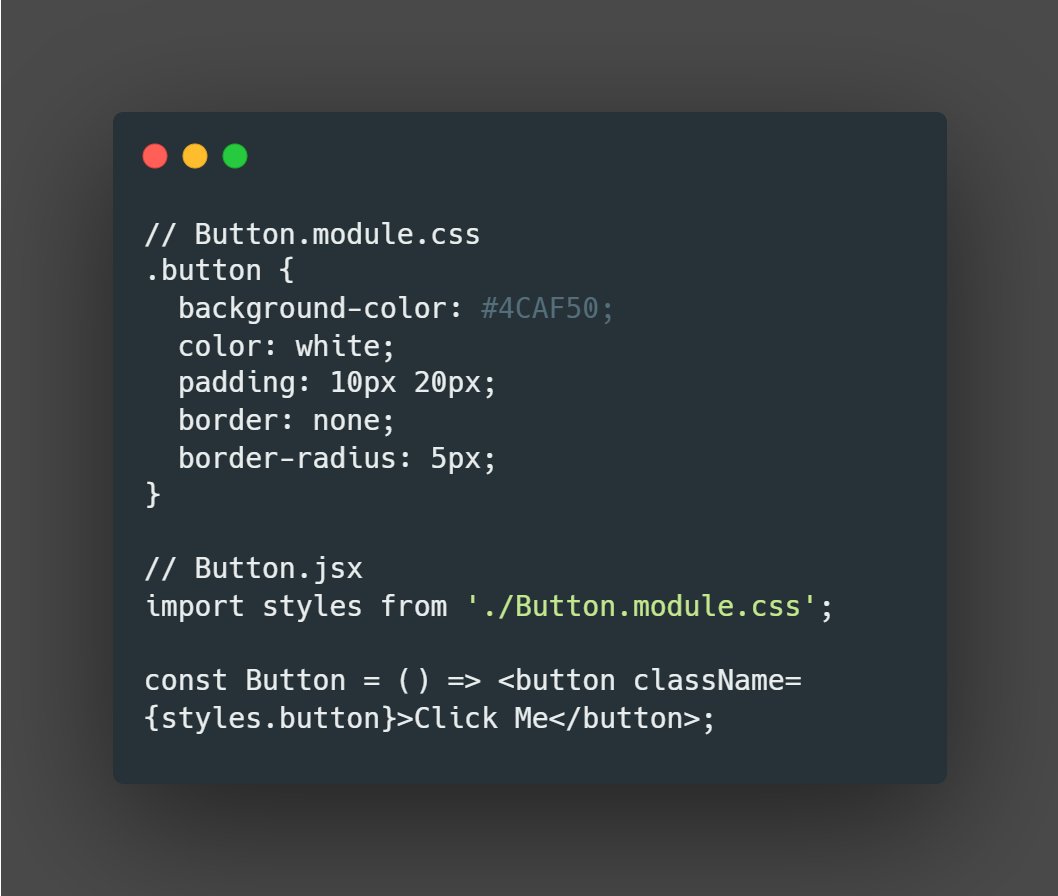 nrachabathuni's tweet image. Use Scoped Styling to avoid conflicts & keep your styles maintainable! 🎨
✨ Modular, reusable styles without global scope issues! 🔥
#CSSModules #ReactJS #WebDev #CSS