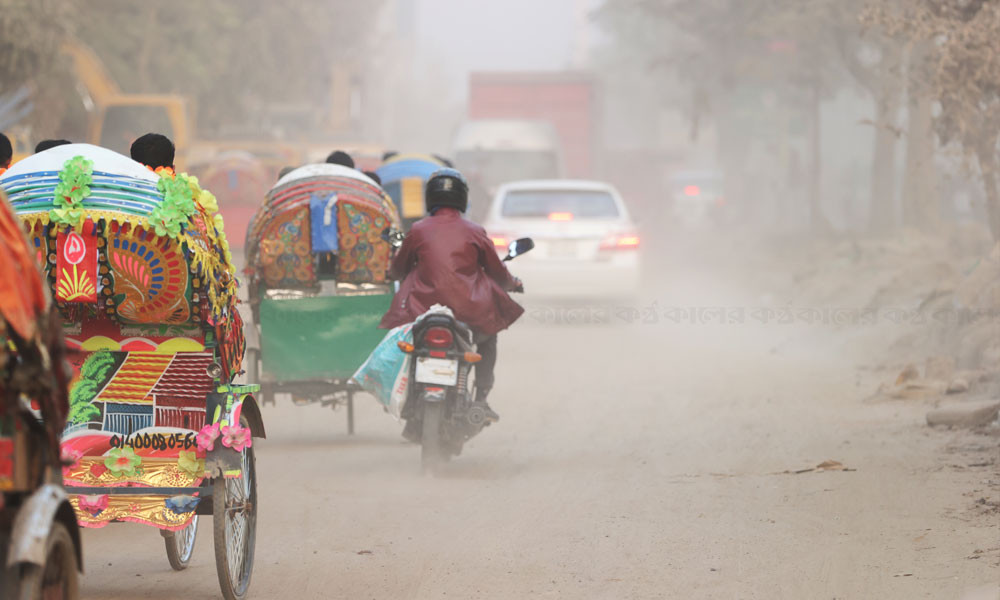 ঢাকার বাতাস আজ ‘অস্বাস্থ্যকর’, বেশি দূষণ যেসব এলাকায়