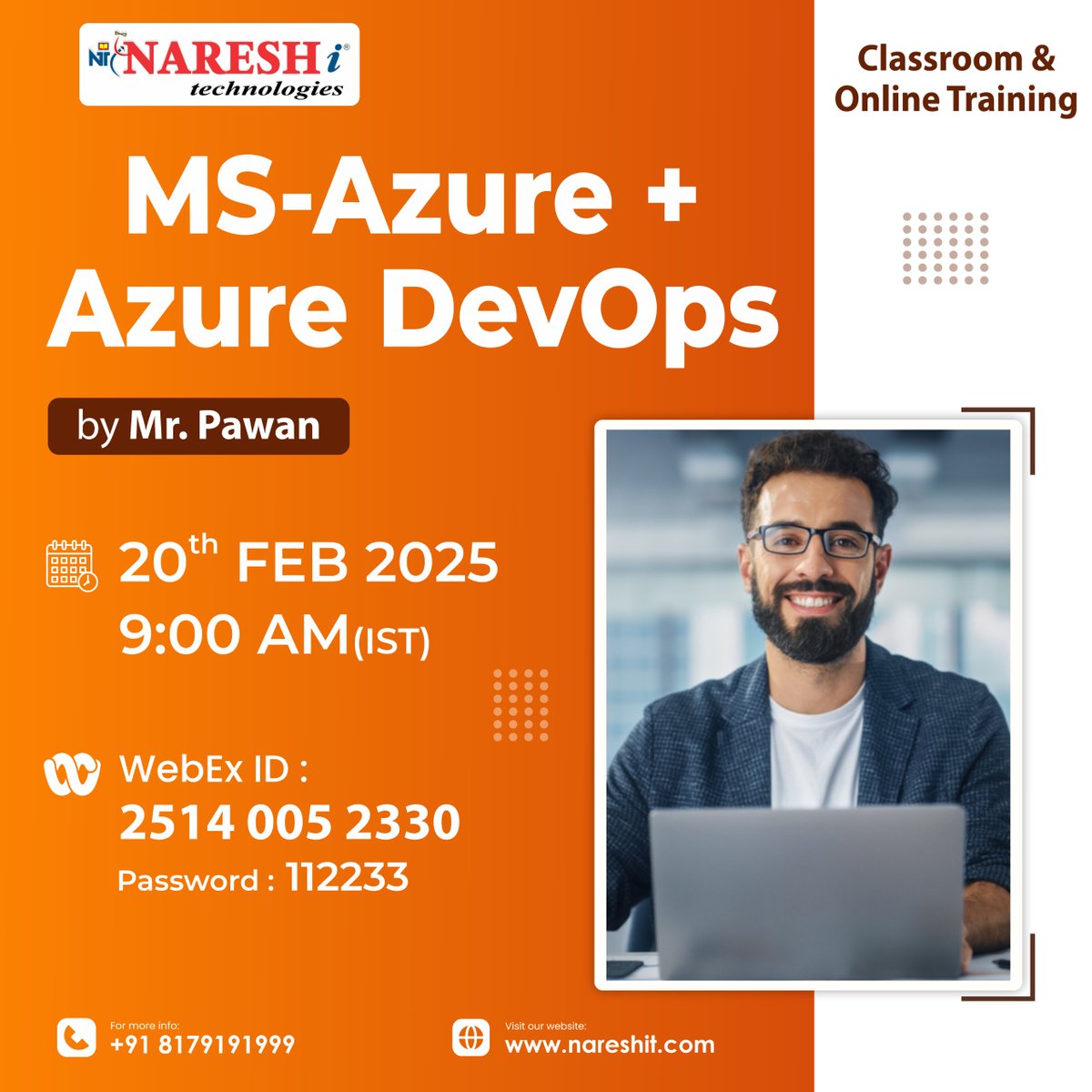 nareshitech's tweet image. 👉Join our Ms Azure + Azure DevOps Training
✍️ Registration Link: t.ly/vxo7c  

👉New Batch Details:
Date: 20th February 2025
Time: 9:00 AM to 10:30 AM

#Microsoftazure #devops #azureadmin #aws #cloudcomputing #Online #training #Course #education #learning #software