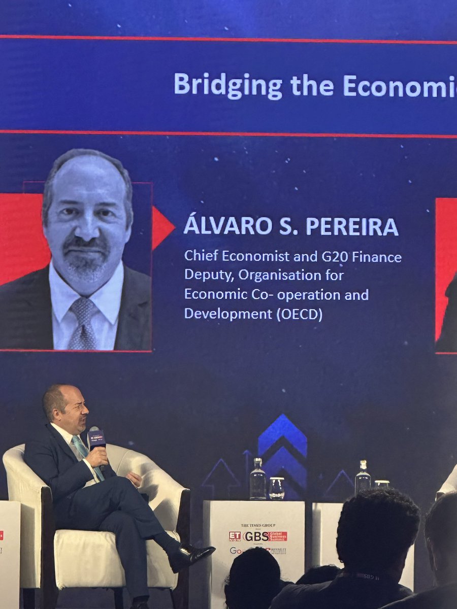 NickSarma's tweet image. Bridging the Economic Divide: The rise of India will change the shape of the world in the near future, as long is it continues to reform, innovate, and invest in education, says @santospereira_a from @oecd @OECD_BizFin 

#GBS2025 #ScriptingATomorrow