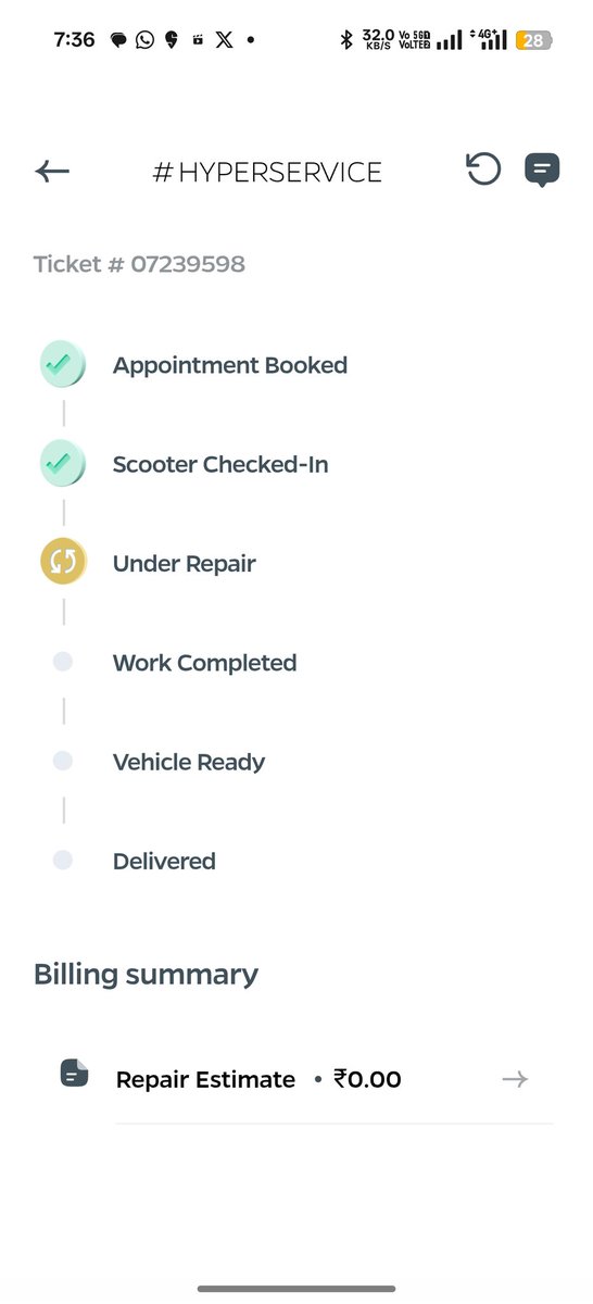 For a minimal work , my ola S1 pro is lying standing at ola service centre, since last 4 days. Is this what you call hyper service?? <a href="/OlaElectric/">Ola Electric</a> <a href="/bhash/">Bhavish Aggarwal</a> <a href="/akhandelwal/">Anshul Khandelwal</a> <a href="/Khalidaaalbadri/">Khalida Albadri</a>