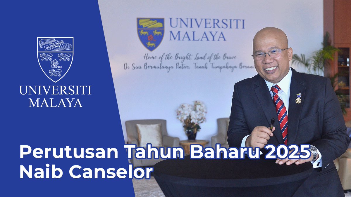 unimalaya's tweet photo. Bagaimana hala tuju Universiti Malaya untuk tahun 2025? Apakah aspirasi dan perancangan strategik yang bakal dibawa?

Dalam video khas ini, kami turut mencungkil harapan warga kampus terhadap perutusan Naib Canselor daripada pelajar hingga staf akademik dan pentadbiran. Apa yang mereka harapkan untuk masa depan UM?

Mari saksikan teaser Perutusan Tahun Baharu Naib Canselor 2025 menerusi pautan di bawah.

https://t.co/Cbanzq81Ck

P/s: Anda mempunyai harapan untuk dikongsikan juga? Komen di bawah 👇🏻

#HomeoftheBright
#LandoftheBrave 
#UMisOne