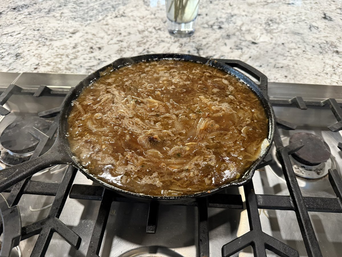jzawodn's tweet image. I made French Onion Soup for my valentine today. 🙂
