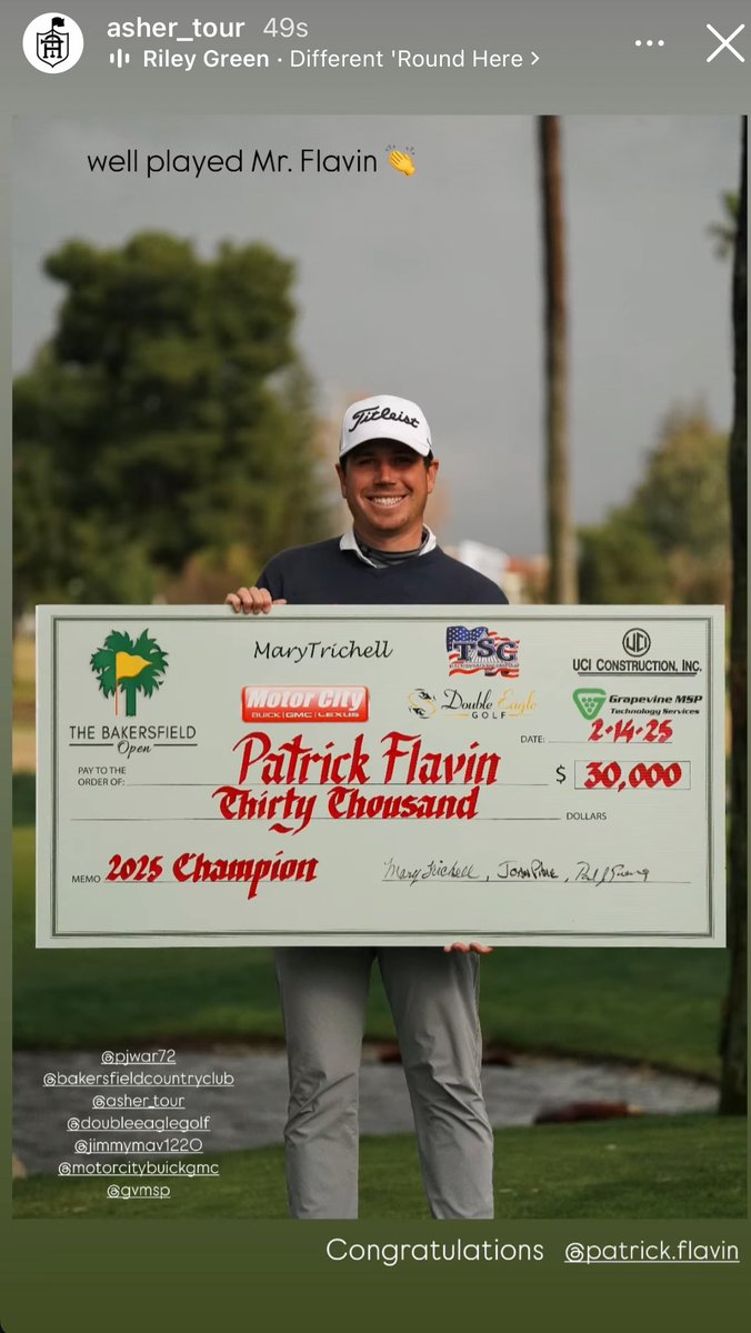 Congrats patrick flavin!! <a href="/ASHERTOUR/">ASHER Tour</a>