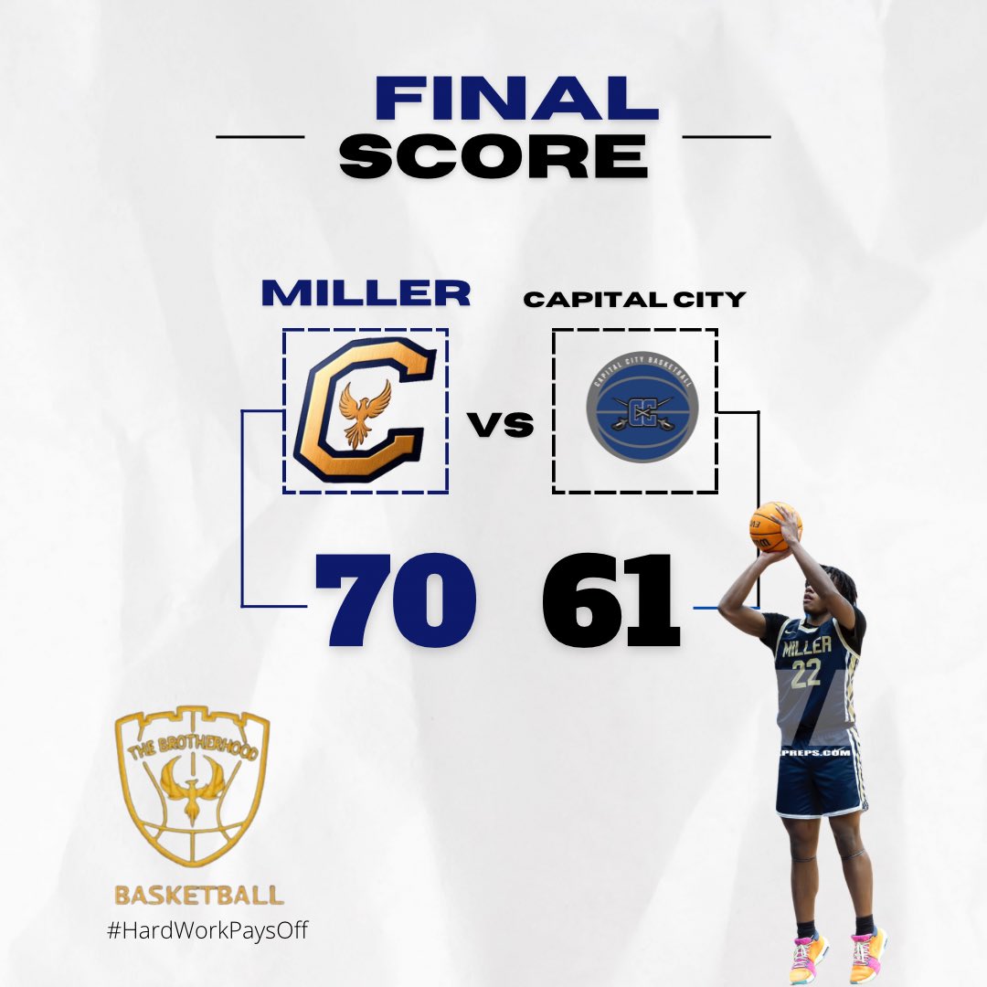 Final Score: CA 70 - Capital City 61

#Brotherhood | #RelentlessEffort