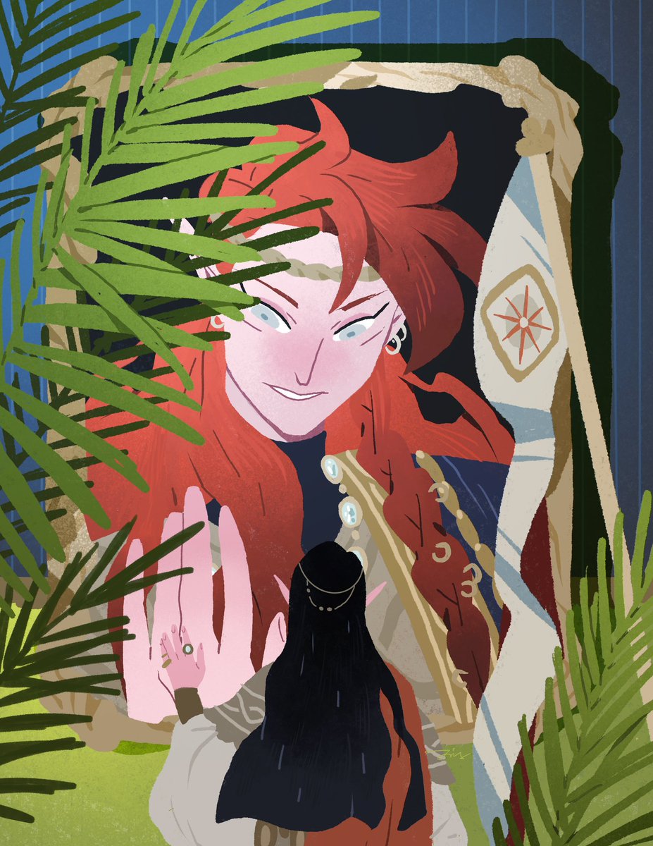 _S_shanshan's tweet image. The person in the painting.
Just felt like drawing my babies on Valentine’s Day 🥲
#maedhros #maglor #silmarillion