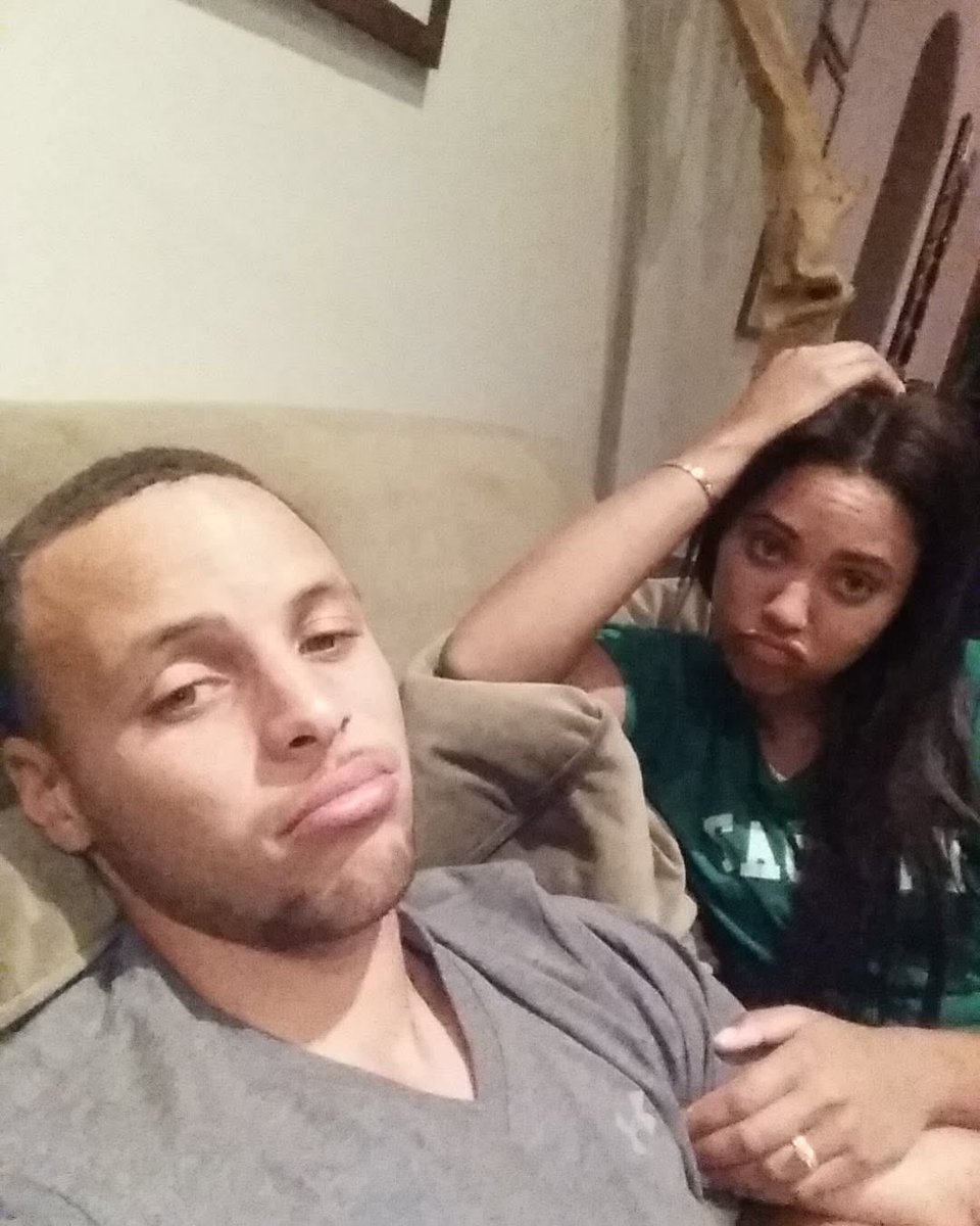 Couple of kids trying to figure out life together. Wouldn’t change a thing my Woman! Happy love day  <a href="/ayeshacurry/">Ayesha Curry</a>