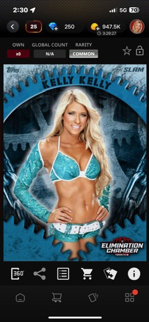 Kelly Kelly has officially got her own Topps WWE SLAM card! ✨this is the Elimination Chamber ‘25 Edition! 
<a href="/TheBarbieBlank/">Barbie Blank</a> 

thanks to my sis <a href="/finalgirlkyle/">➶</a> for the catch 🤍