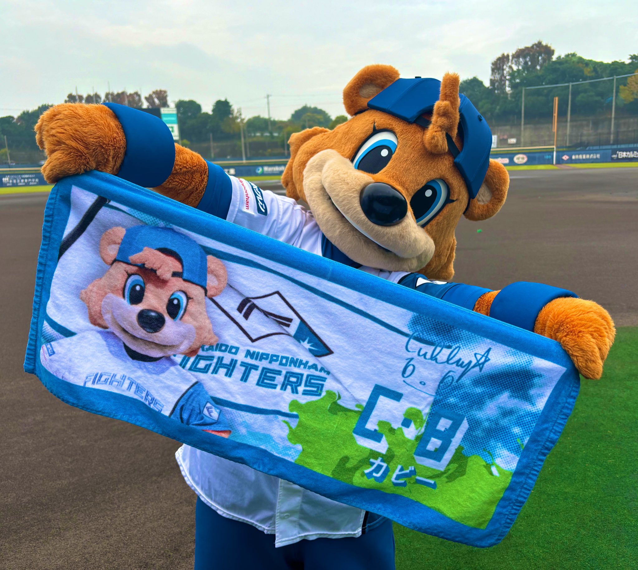 鎌スタ　カビーのジャガードバスタオル　２枚 鎌スタ カビーのジャガードバスタオル 2枚 鎌スタでも《ファイターズ