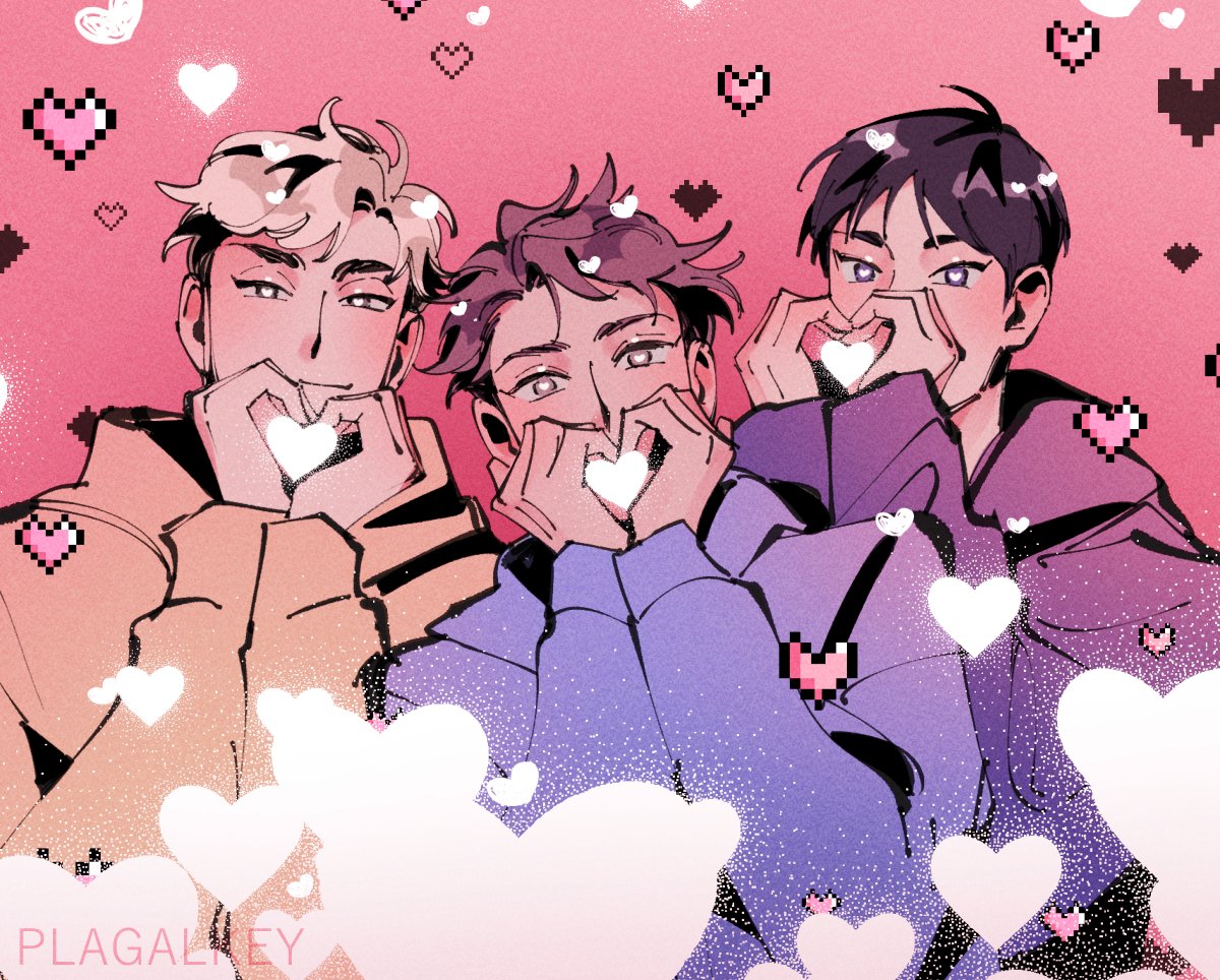 plagalkey's tweet image. happy valentines day 💛🩵💙
#atsuoikage #haikyuu