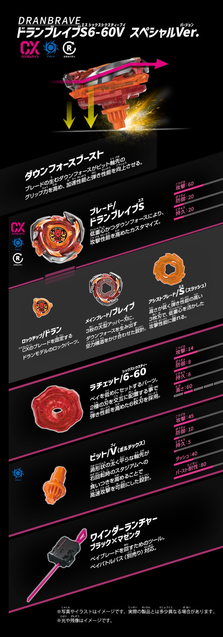 ベイブレードX ドランブレイブS6-60V VS ペルセウスダークB6-80W