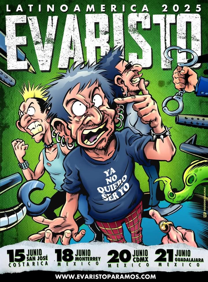 #NuevoShow

Evaristo Páramos viene a México.

45 años dedicados al punk llegarán a Monterrey, Ciudad de México y Guadalajara en el mes de junio.

Evaristo Páramos y su inigualable frenesí interpretando las canciones 
sin fecha de caducidad de La Polla Records, The Kagas, The