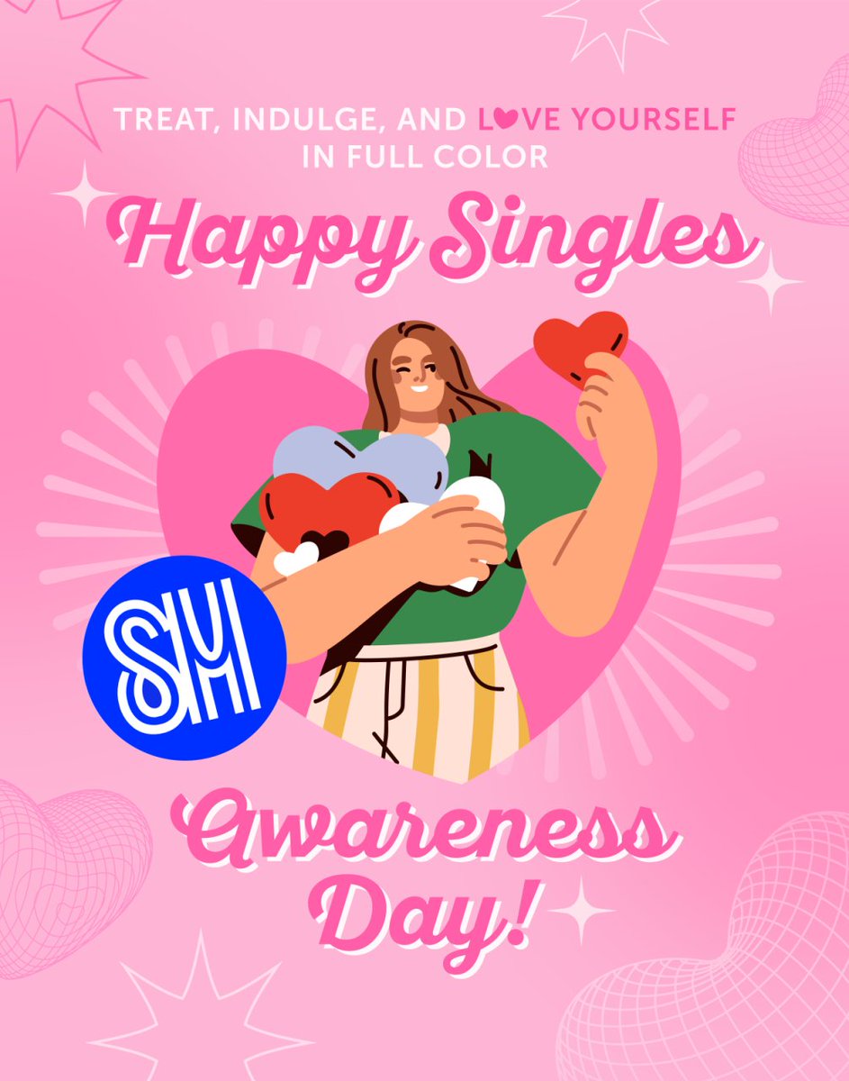 SM Supermalls (@smsupermalls) on Twitter photo It's time to celebrate self-love this Singles Awareness Day at SM! Celebrate YOU with indulgent experiences—including Insta-worthy moments, delightful comfort food, and endless shopping sprees at your favorite mall. 💕 
#SinglesAwarenessDayAtSM #EverythingsHereAtSM It's time to celebrate self-love this Singles Awareness Day at SM! Celebrate YOU with indulgent experiences—including Insta-worthy moments, delightful comfort food, and endless shopping sprees at your favorite mall. 💕 
#SinglesAwarenessDayAtSM #EverythingsHereAtSM