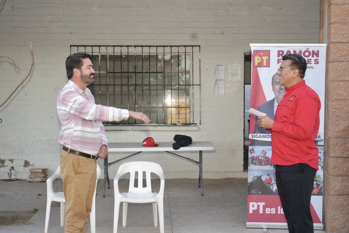 Con el compromiso de seguir recorriendo los municipios de Sonora, me encuentro en San Miguel de Horcasitas, llevando el mensaje del <a href="/PTnacionalMX/">Partido del Trabajo México</a> , tomé protesta al maestro Gilberto Islas como Dirigente PT . Seguimos construyendo el 2do. Piso 4T.