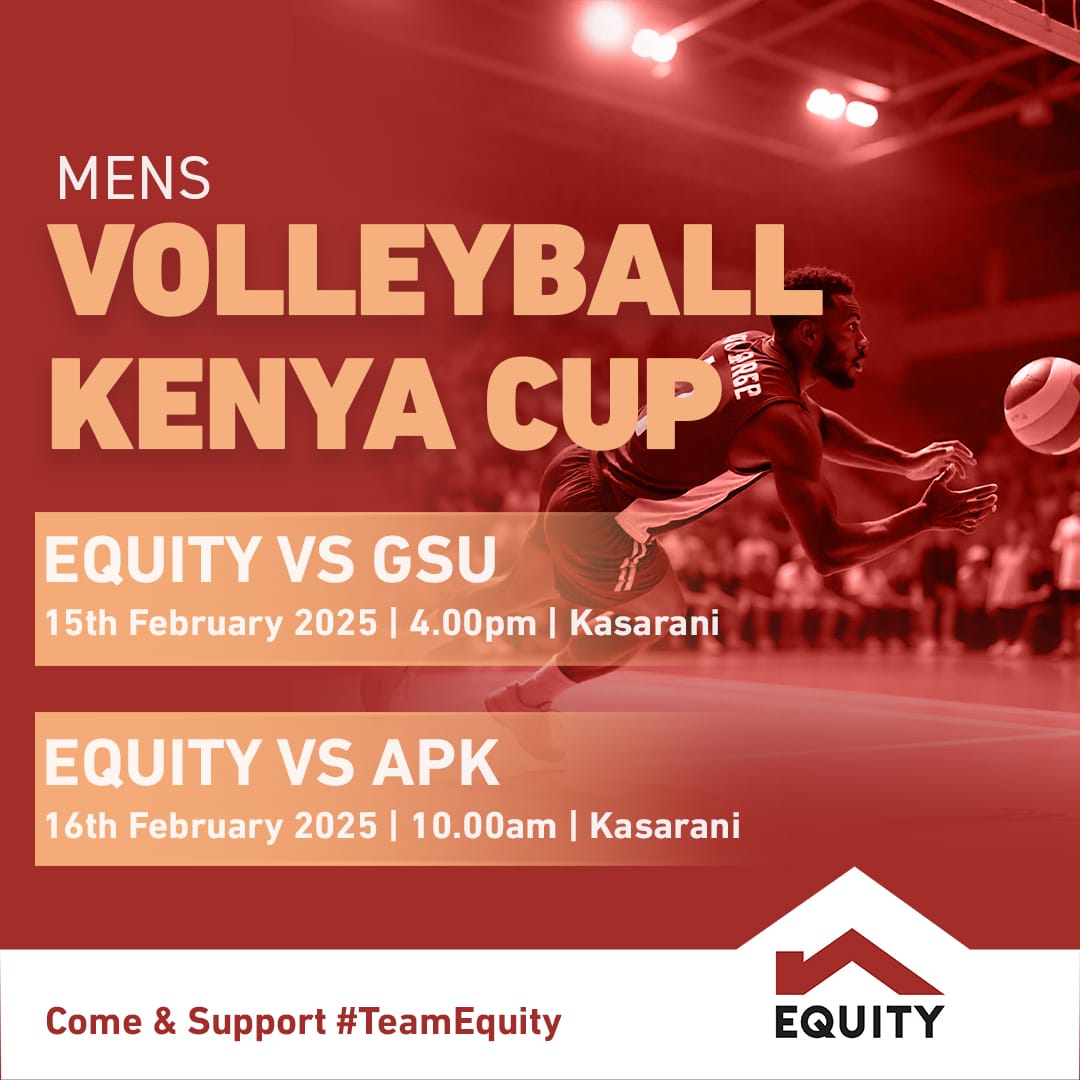 KeEquityBank's tweet photo. Mlisema weekend is for sports? Haya, ndio hizi fixtures za weekend basi. Pick your sport and let’s meet on ground to cheer on #TeamEquity
#EquitySports #Football #Volleyball https://t.co/3hldwHDZGm