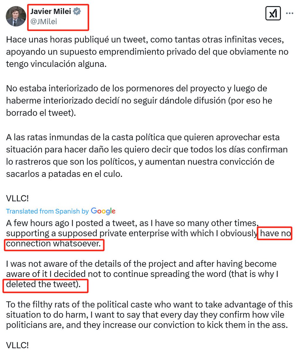 The President of Argentina, Javier Milei tweeted about the $LIBRA meme coin  along with the contract address. After posting, its price increased by more  than 2,800% in Just 45 minutes, but after