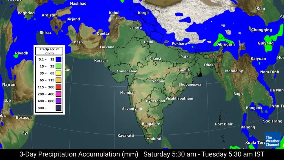 #WeatherUpdate | Today, isolated snowfall may pelt Arunachal Pradesh, Sikkim, Jammu-Kashmir and Himachal Pradesh.

Full forecast: weather.com/en-IN/india/ne…