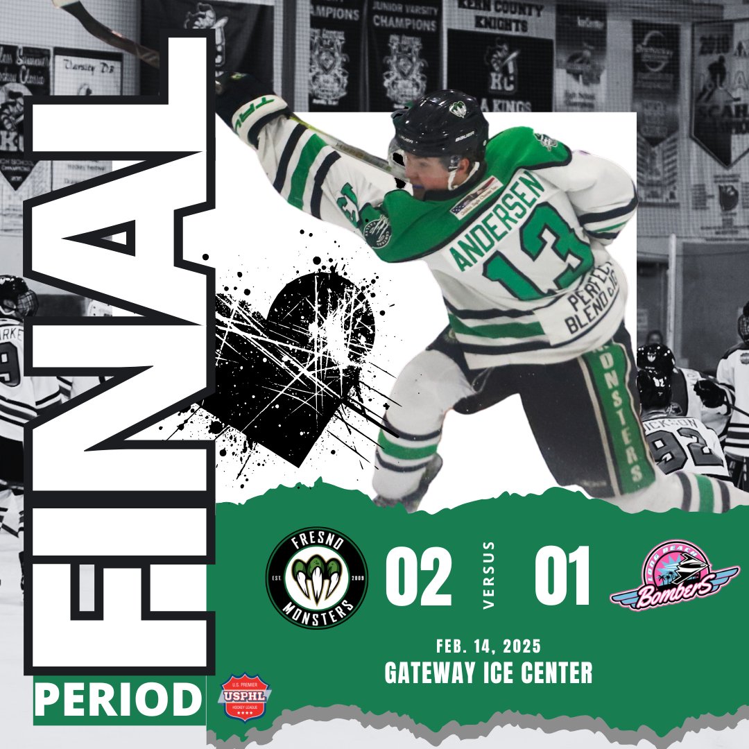 Breaking hearts on and off the ice! 💖 Monsters win on Valentine's Day! 🌹🌹🌹

#Freshow #BleedGreen #USPHL