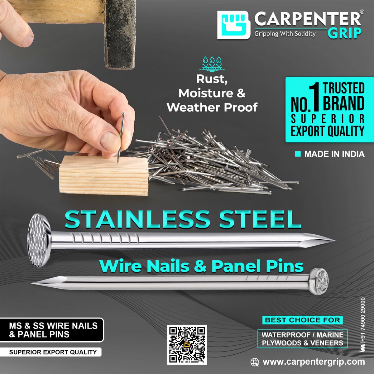 ibais_hardware's tweet photo. CARPENTER GRIP - RAJKOT

For enquiry via WhatsApp click:
https://t.co/2FO5gGKI8L

Helpline No.: +91 87800 38150
#wirenails #furniturefitting #hardwarefitting #ssnails #manufacturer #furniturenails
.
@ibais_hardware
@CarpenterGrip https://t.co/1FFcNCJSDe