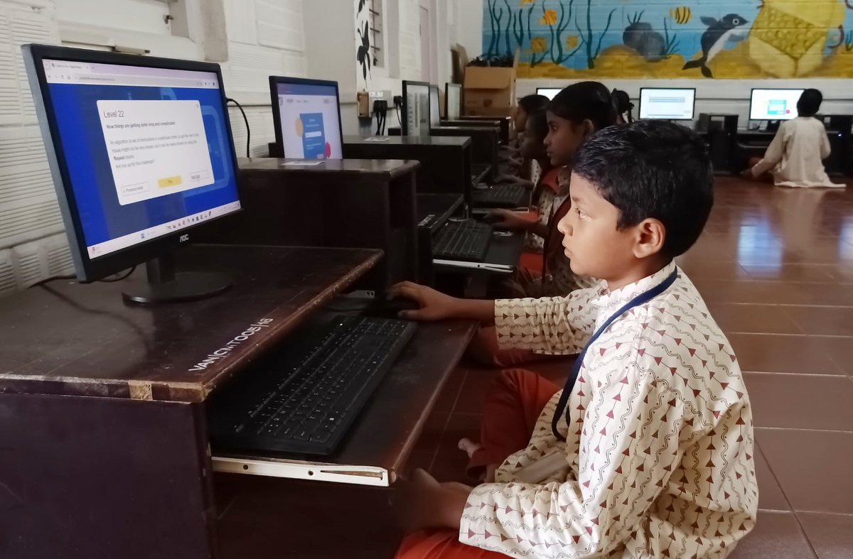 ishavidhya's tweet photo. Playful Coding

Class 5 students of Isha Vidhya Salem used Blockly to learn the basics of coding with a game, Rapid Router. The game's progression allows students to learn at their own pace and eventually transition to more advanced coding. https://t.co/7JWTfveJox