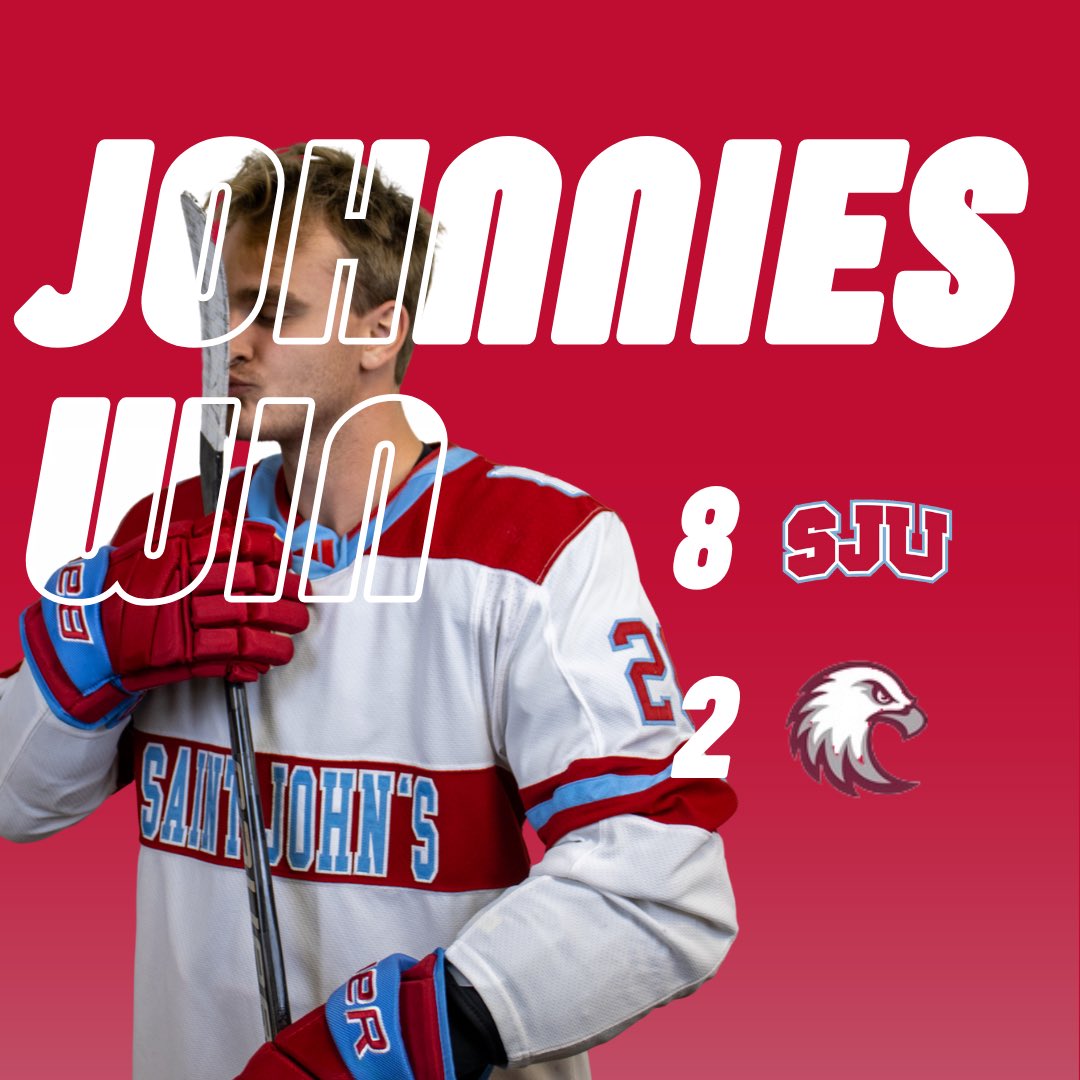 Holy huge win!! Johnnies take the win over Augsburg with 8 goals! Goals came from Jackson Bisson (2), Logan Lyke, Parker Gnos,  Cam Boche, Chris Kernan, Justin Thompson, and Connor Couet!