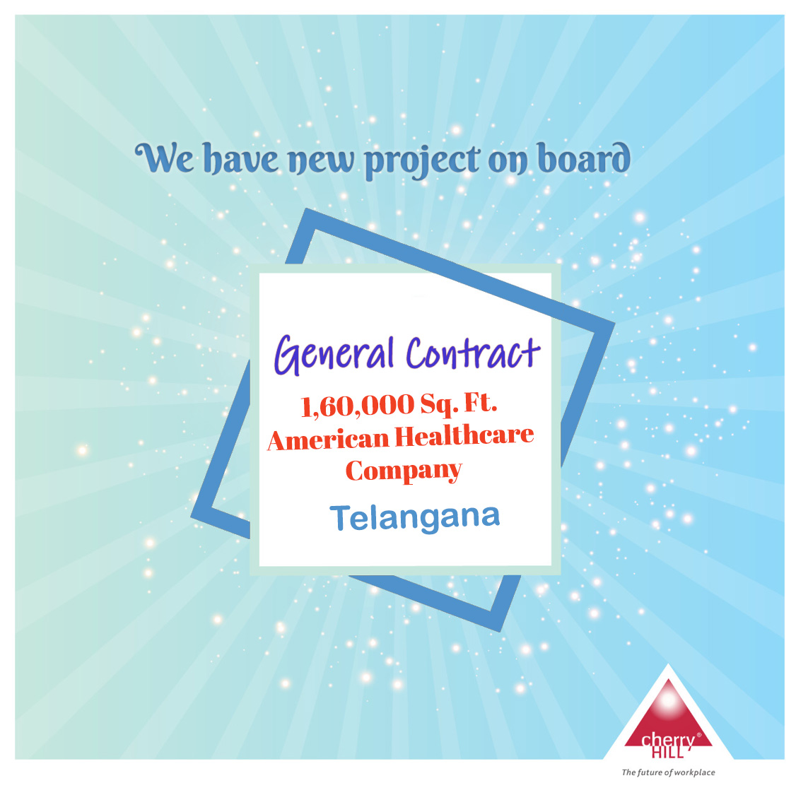 CherryHillDelhi's tweet photo. We have a new project onboard!
We are Extremely delighted to announce our #repeat association with the American Healthcare Company. The project spans across an area of 1,60,000 Sq. fts. located in #Telangana!
#CherryHillInteriors #InspiringDesigns #InnovativeDesigns https://t.co/QKzsUIzjdu