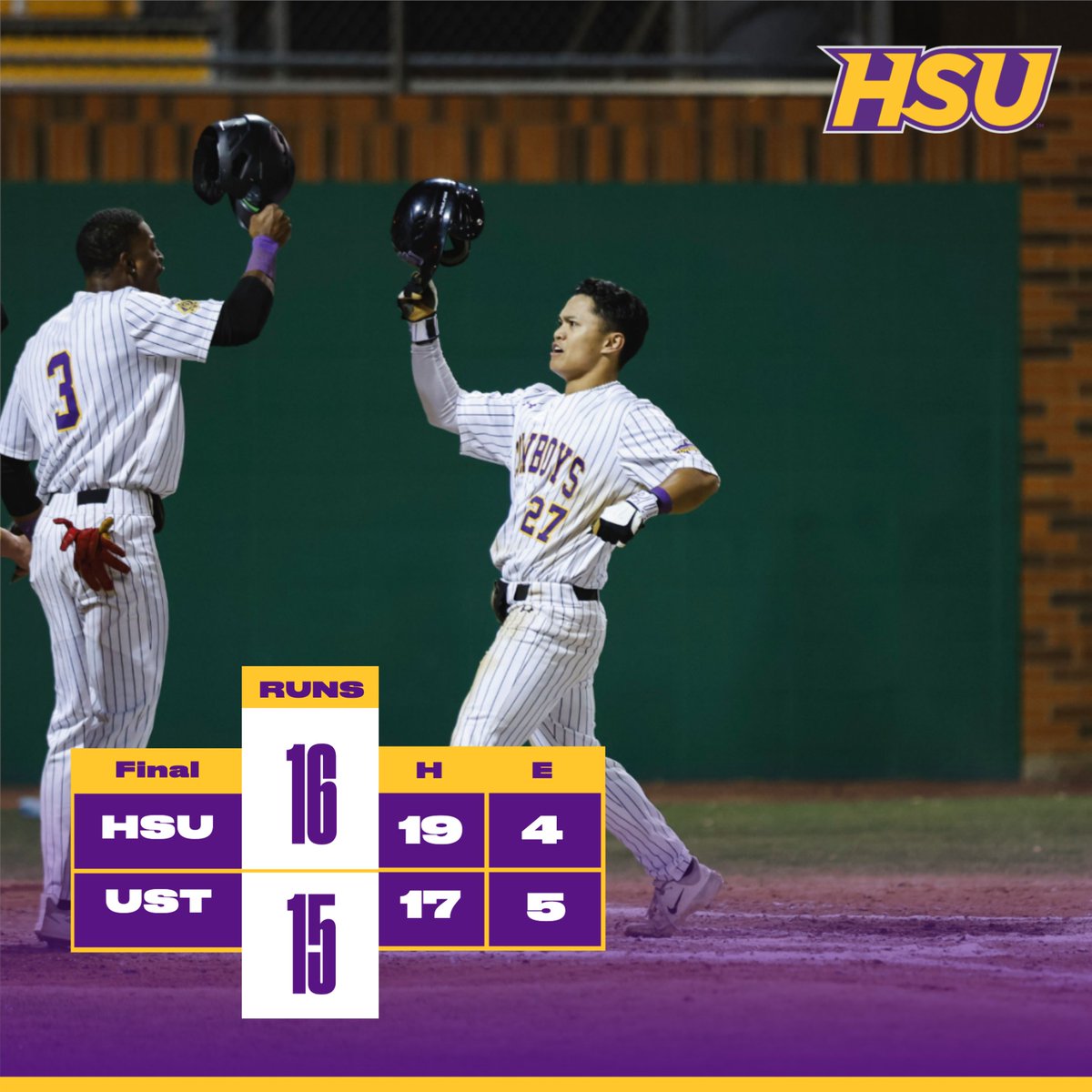 Hardin-Simmons defeats St.Thomas 16-15 in 11 innings on opening night from Hunter Field. Justin Blancaflor led the Cowboys with two home runs and eight RBIs.