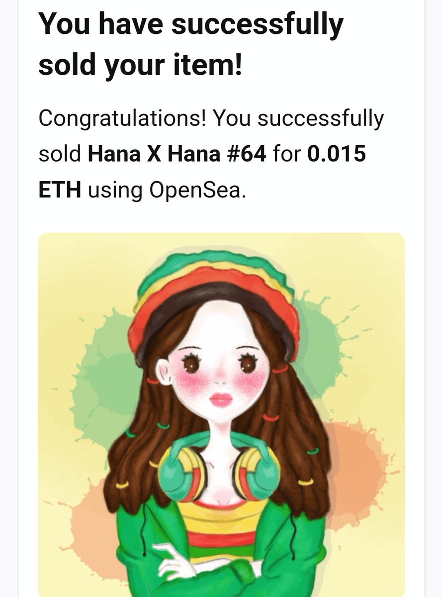 GM🌞

Grateful SOLD!!!! 
Huge Thanks to Marc <a href="/14EmDubYa/">Matic👑Addict $POL Soul 💎💚</a> for adding 2 more Hanas to his collection 🙏🏻💚
I truly appreciate your ongoing support 🥰
These 2 Hanas are also your tickets to join the event

You have 5 Hanas, it means you've unlocked 1 Holder's Mini Gallery, Congrats 🎉