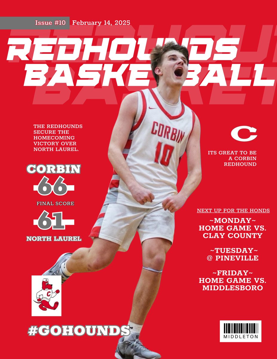 RedhoundHoops's tweet image. Let’s Go Redhounds!! Corbin secures the homecoming victory over North Laurel!! #GoHounds 🔴⚪️