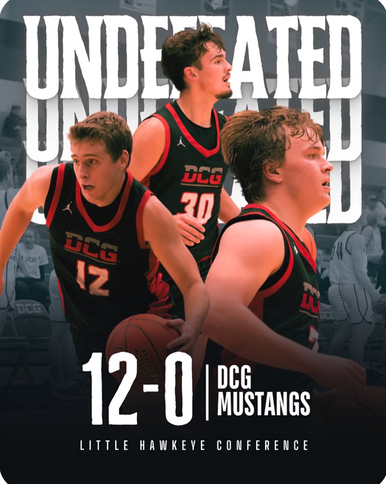 Big win tonight against a very good Pella team 58-47.  Made history tonight being the only team in DCG Boys Basketball history to go undefeated in conference!  Special group of young men 🏀🐴❤️