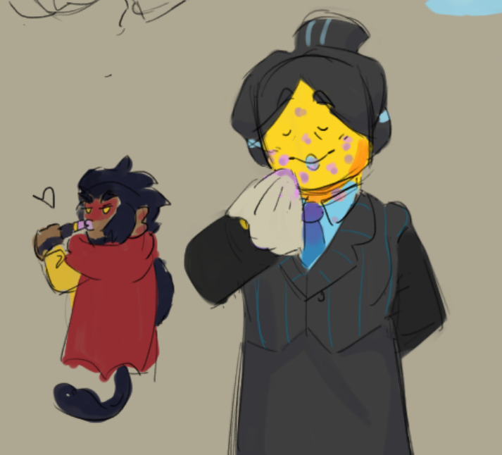 schploinker's tweet image. reposting this here from tumblr :P 
yuripuppet my beloved💜💙
#LMKMacaque #LMKMayor #shadowpuppet