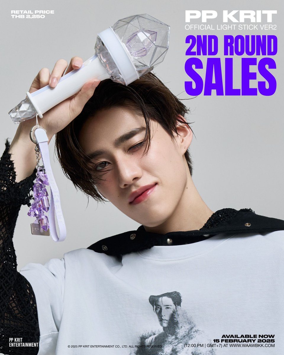 PPKrit_Ent's tweet photo. NOW ON SALE! 'PP KRIT OFFICIAL LIGHT STICK VER2' (Second-round sales) 💎

เริ่มเลย! รอบ 2 เปิดขายแล้วนะ สำหรับใครที่อยากได้ #PPKritLightStickVER2 ตอนนี้สามารถสั่งซื้อได้แล้วทาง https://t.co/ZbfPSwp5HE

📦 สินค้าจำหน่ายรอบ 2 จะเริ่มจัดส่งตั้งแต่วันที่ 25 กุมภาพันธ์ 2568 เป็นต้นไป
📦 สินค้ามีจำหน่ายที่ Merchandise Booth ภายในงาน 'PP KRIT MY PLEASURE CONCERT' ในวันที่ 8-9 มีนาคม 2568 (จำนวนจำกัด)

-----

📦 The second-round sales shipping will commence from 25 February 2025 onwards.
📦 The product will also be available in limited quantities at the Merchandise Booth during the 'PP KRIT MY PLEASURE CONCERT' on 8-9 March 2025.

#PPKritMyPleasureConcert
#PPKritEntertainment #PPKritt