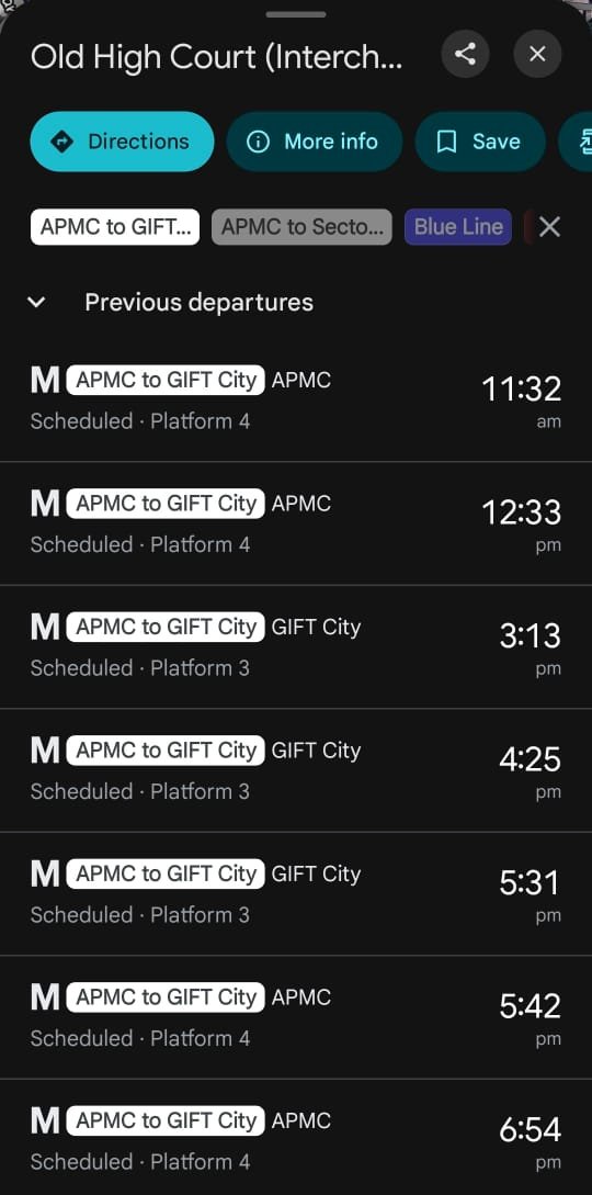 KarnavatiSpeaks's tweet image. New service info alert! You can now find details of the direct metro from APMC to Sector 1 &amp;amp; Gift City on Google Maps! Just tap on the Metro station logo for all the info you need. #MetroInfo #GoogleMapsUpdate #AhmedabadGandhinagar