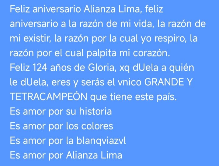 febrero96's tweet photo. Feliz aniversario Alianza Lima 
Feliz 124 años de Gloria 

🇫🇮🏆Intimo ✌️😎🏆🇫🇮 https://t.co/Ns0r7m0iCA