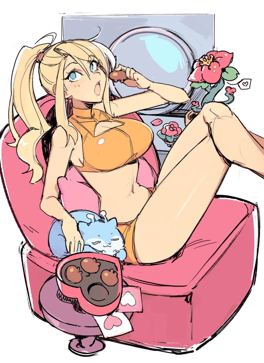 AlmightyChiru's tweet image. A comfy Valentine's Day ❤️
#Samus #Metroid #ValentinesDay